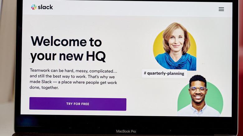 Slack web app on Macbook