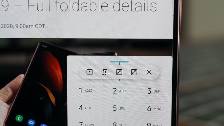 One UI running on the Samsung Galaxy Z Fold 2