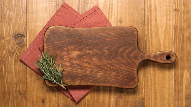 a hardwood cutting board