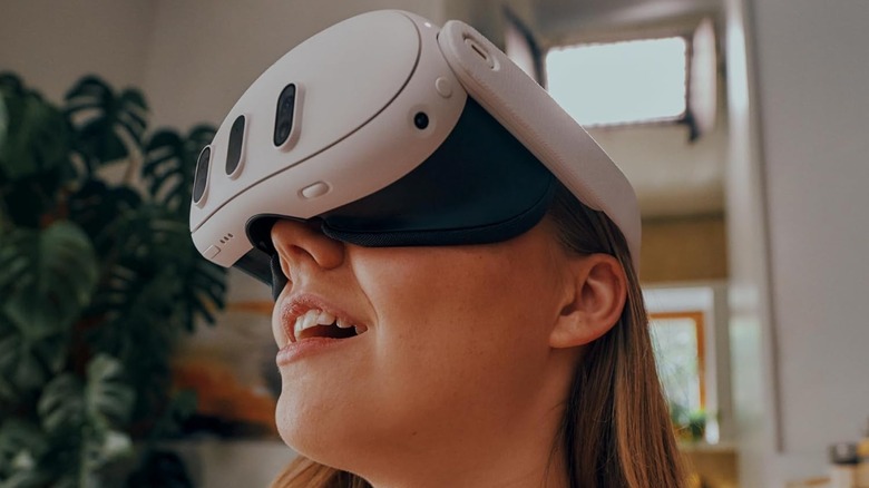 woman wearing Meta Quest 3