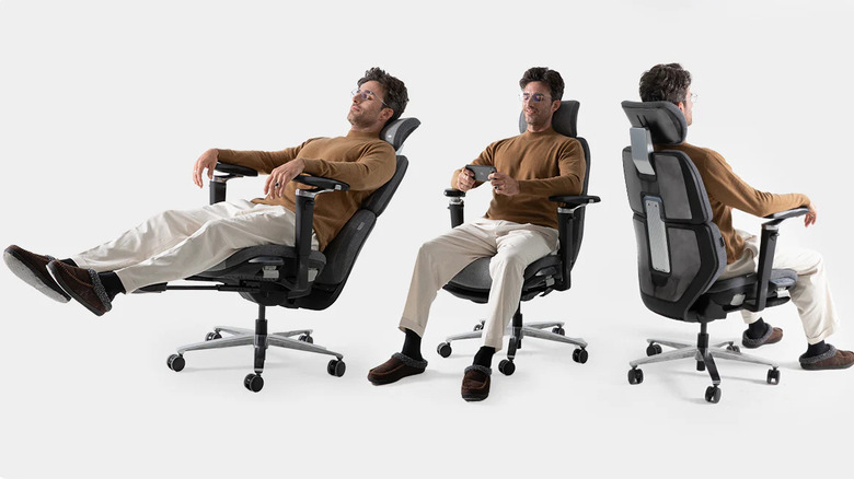 Person in Proto Arc chair three times