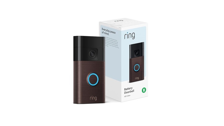 Ring smart doorbell studio shot