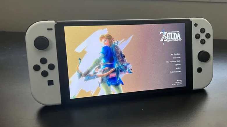 Zelda Breath of the Wild on Switch OLED