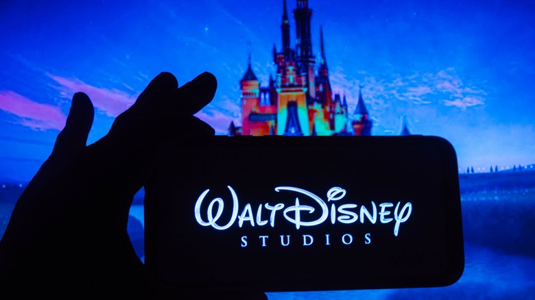 Walt Disney Studios logo on a smartphone screen
