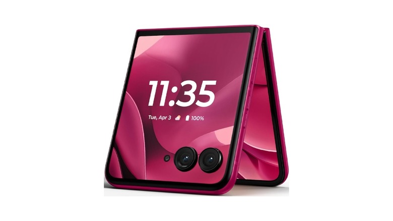 Motorola Razr Ultra smartphone in pink