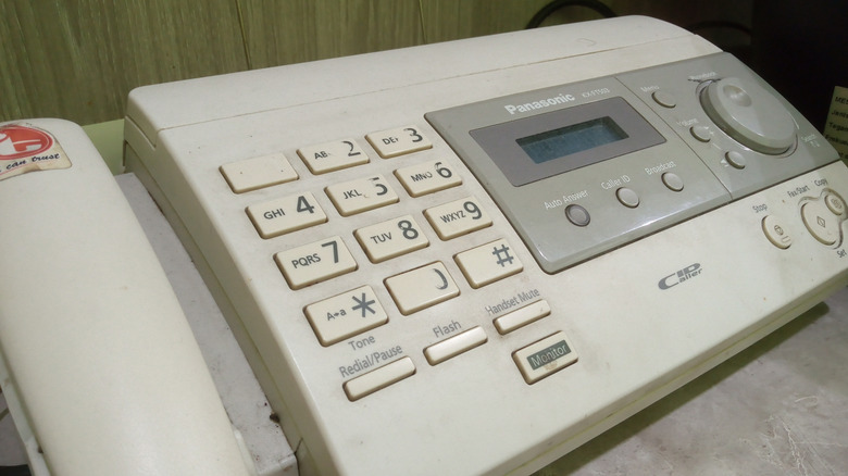 A fax machine.