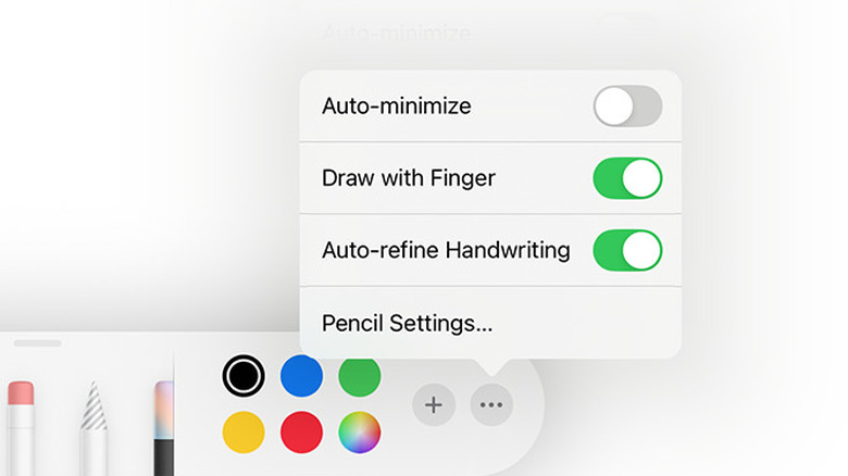 Refine handwriting feature on iPad, white background