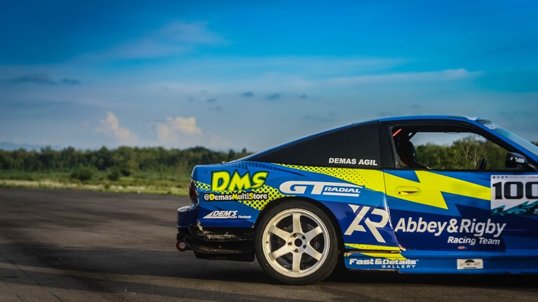 200SX drift car and blue sky