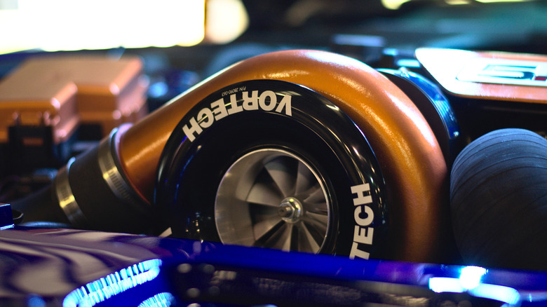 Turbocharger mounted in sports car