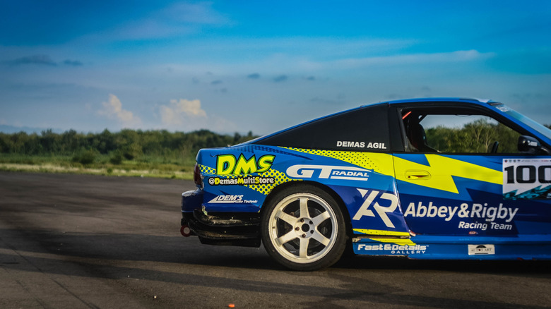200SX drift car and blue sky