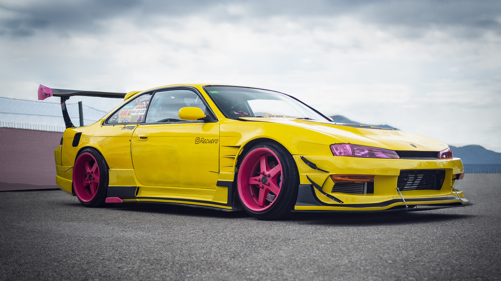 1997 Nissan 240SX SE with 18x95 ESR SR04 and Michelin 245x40 on Coilovers   1182437  Fitment Industries