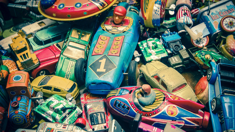 A pile of old toys.