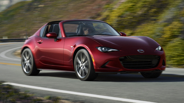 2025 Mazda MX-5 Miata on winding road
