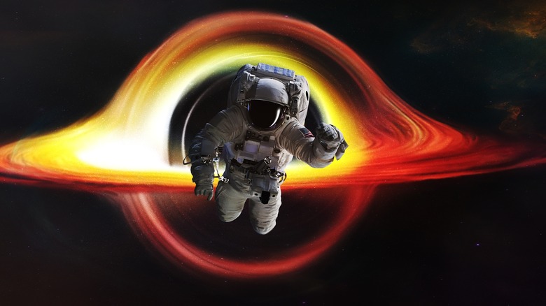 astronaut near black hole