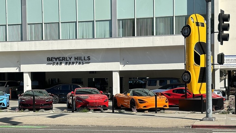 Luxury vehicles at Beverly Hills Car Rental