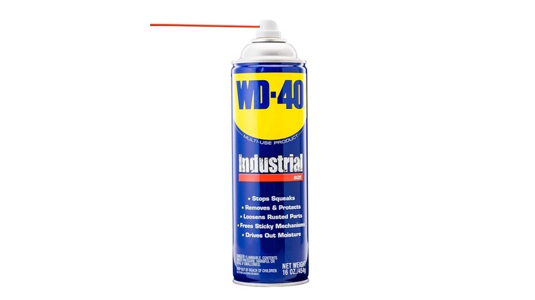 The WD-40 spray can solvent.