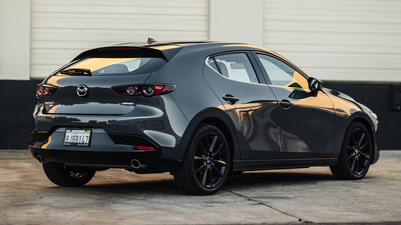 2025 Mazda3 rear 3/4 view