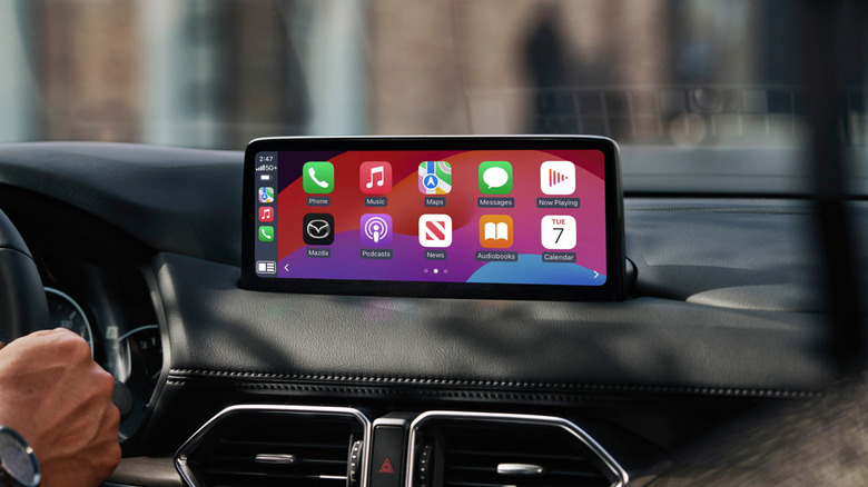The infotainment screen of a 2025 Mazda CX-5
