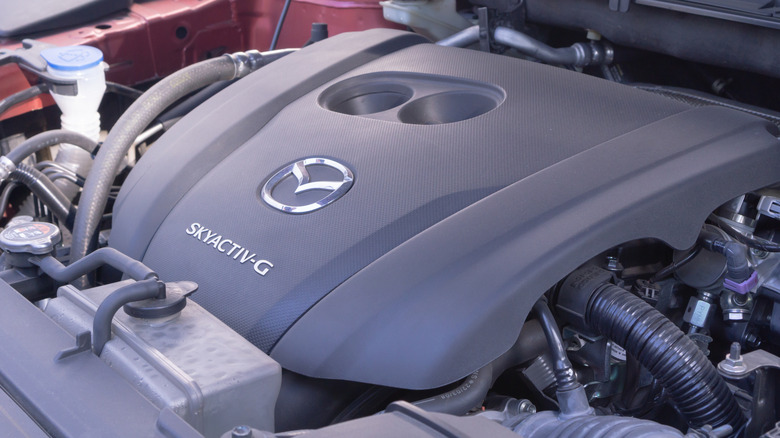A SkyActive-G engine placed in a Mazda CX-5