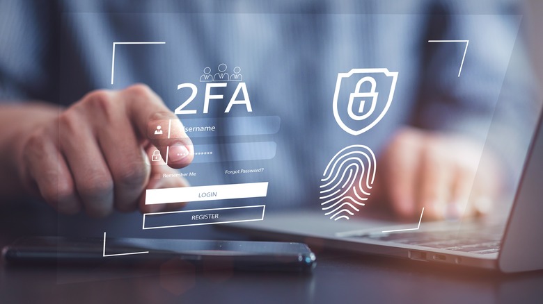 A website requiring two-factor authentication