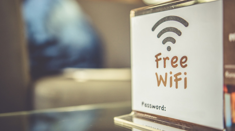 A store advertising free wi-fi