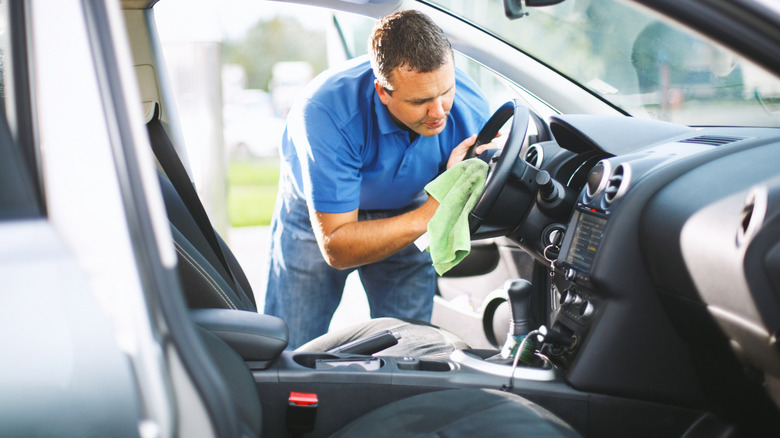 Car interior cleaning