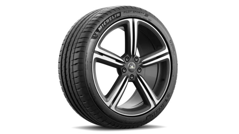 A Michelin Pilot Sport 4 tire