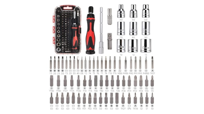 73-Piece Magnetic Ratcheting Wrench and Electronics Precision Screwdriver Set