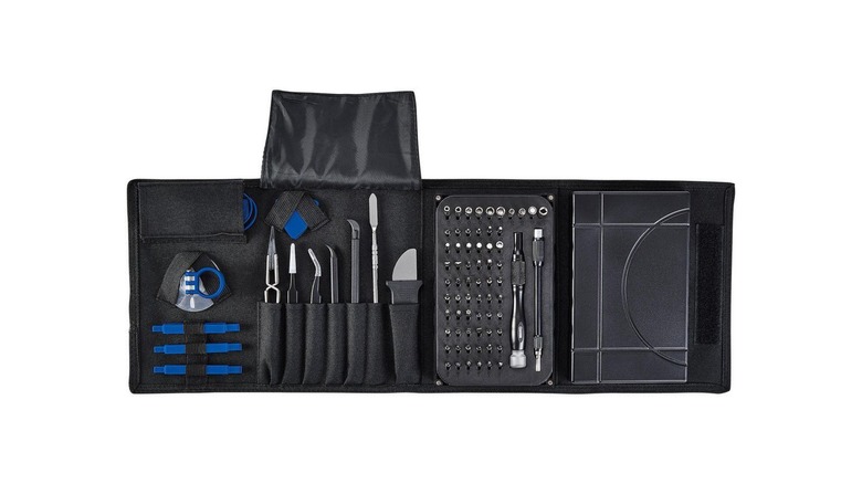 The Quinn Electronics Repair Kit featuring assorted instruments and a case with precision driver bits