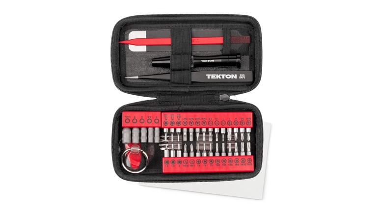 The Tekton Everybit Tech Rescue Kit in a small pouch