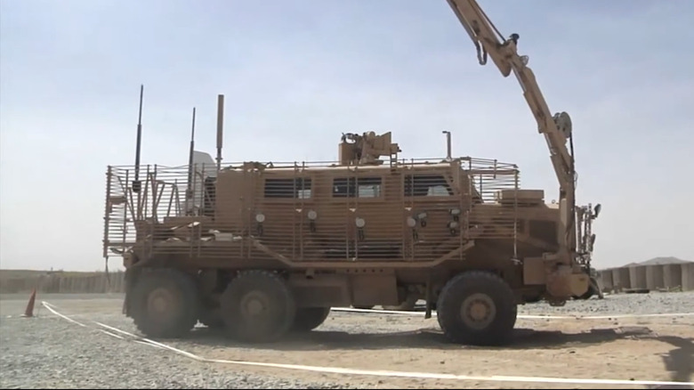 Decepticon Bonecrusher, featured here as a mine clearing vehicle in a still from the movie