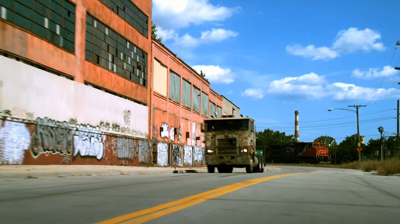 Optimus Prime disguised as an ancient Marmon HDT truck
