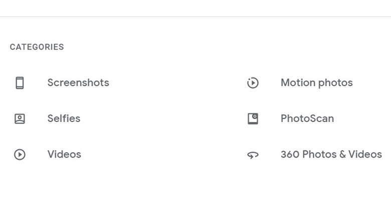 Google Photos specific file type