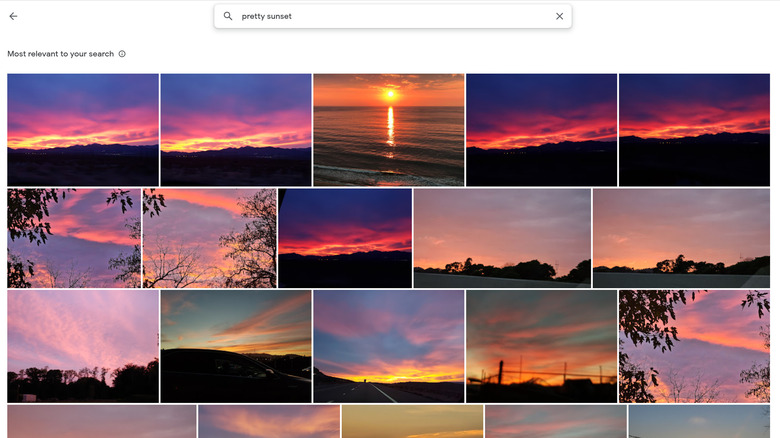 Google Photos search by phrase