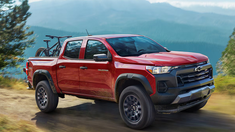 Chevrolet Colorado on a dirt road