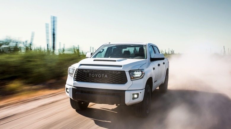 Toyota Tundra on a road