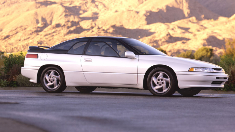 Subaru SVX grand tourer in white color