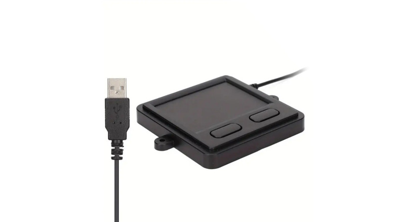 A USB portable trackpad on a white background