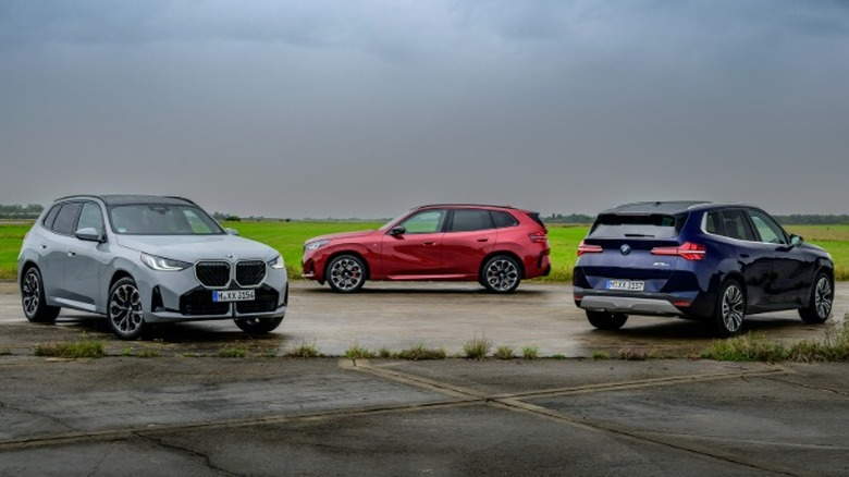 A family shot of the new BMW X3