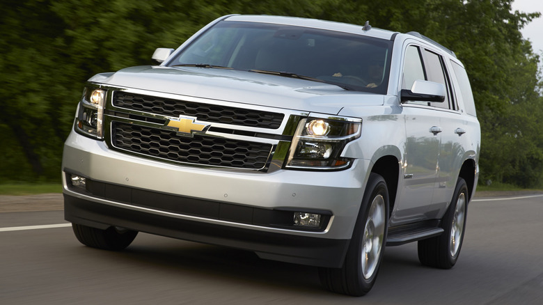 2015 Chevrolet Tahoe on the road