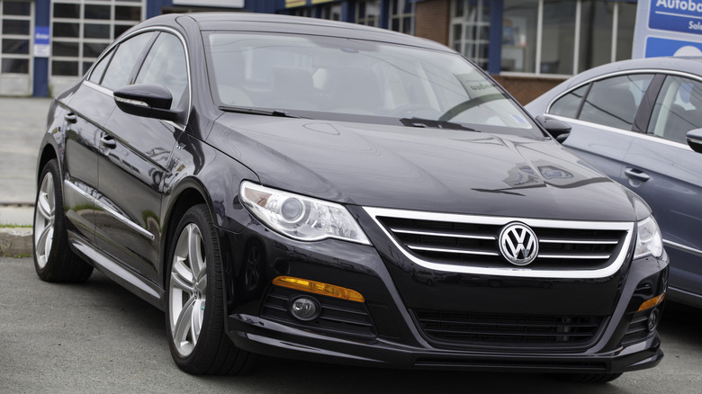 A 2012 Volkswagen CC parked for sale at a dealership