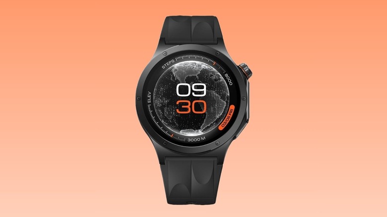 A Titanium Black OnePlus Watch 4