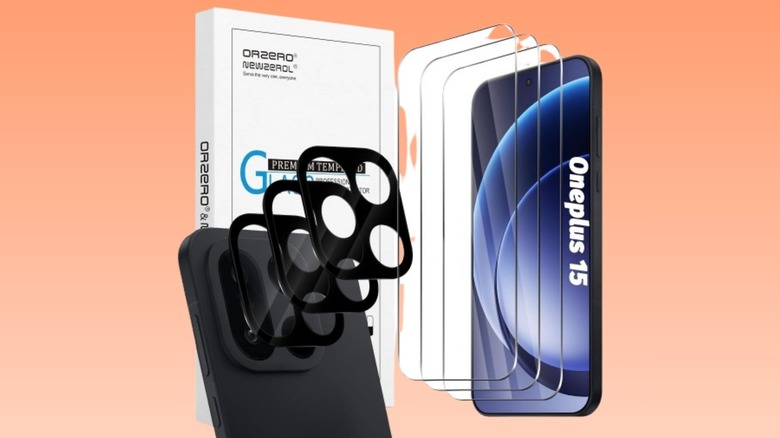 Orzero OnePlus 15 screen protector and camera lens kit