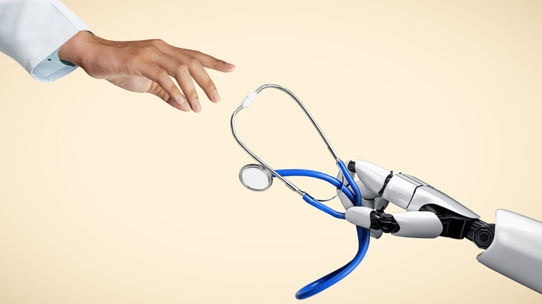 A robot doctor stethoscope