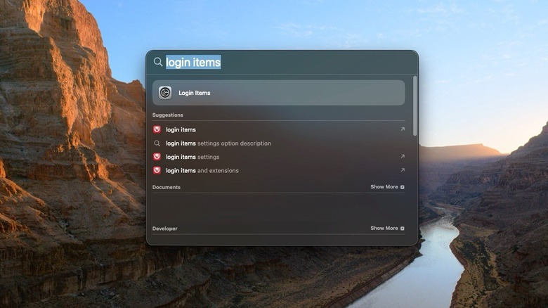Login items on macOS