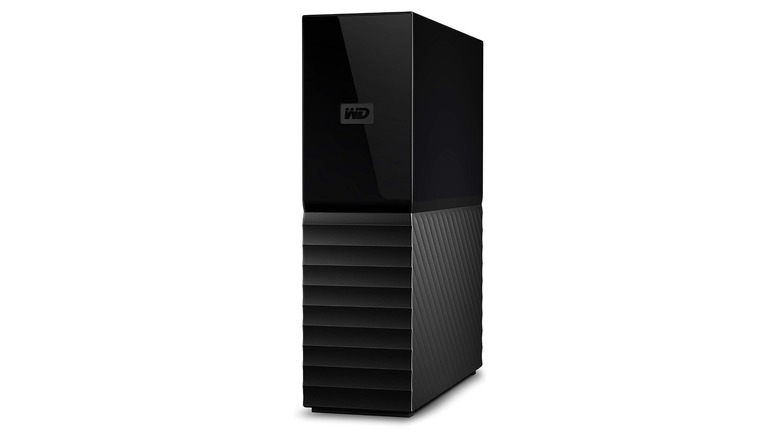 WD My Book external drive on display