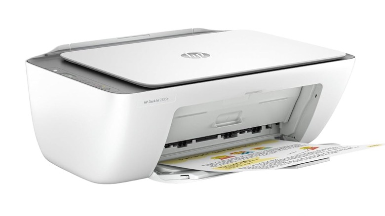 HP printer/copier with printed paper