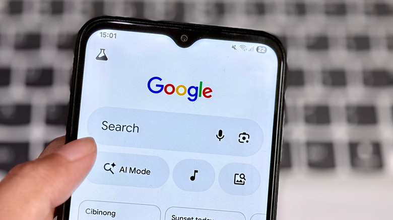 Google Search open on a phone.