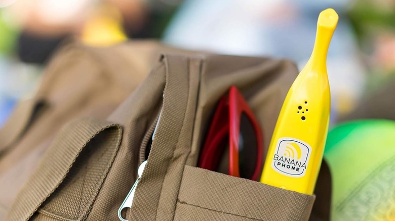 Banana bluetooth phone in a bag
