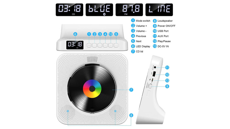Gueray Portable Bluetooth CD Player